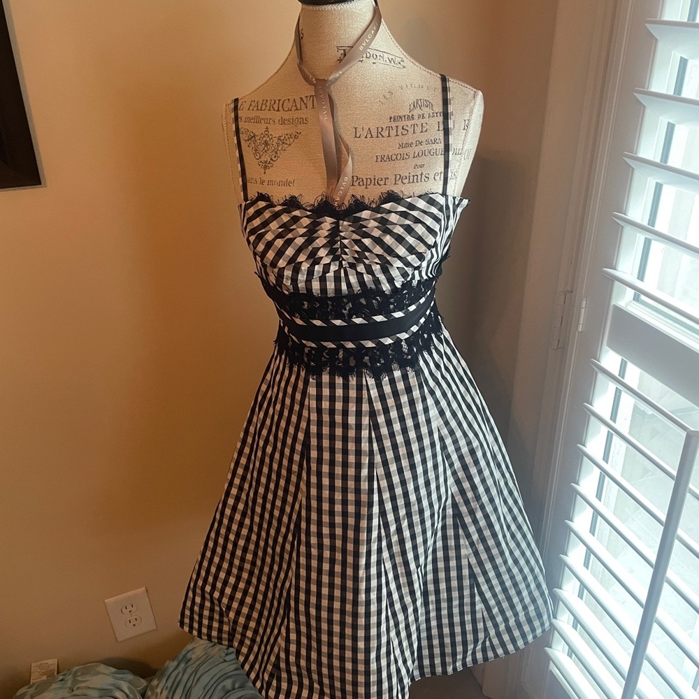 Black and White Gingham Dress